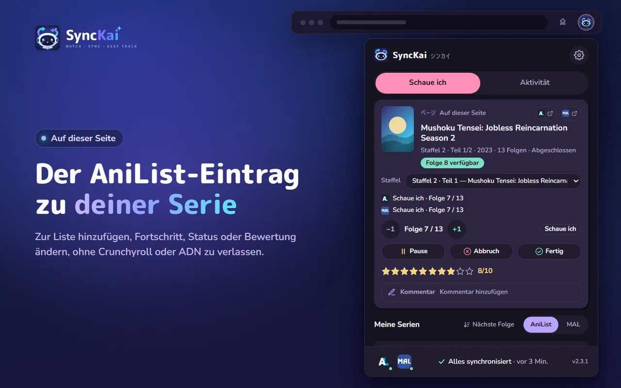 Liste bearbeiten, ohne die Seite zu verlassen