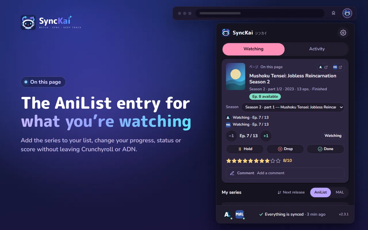 Edit your list without leaving the page