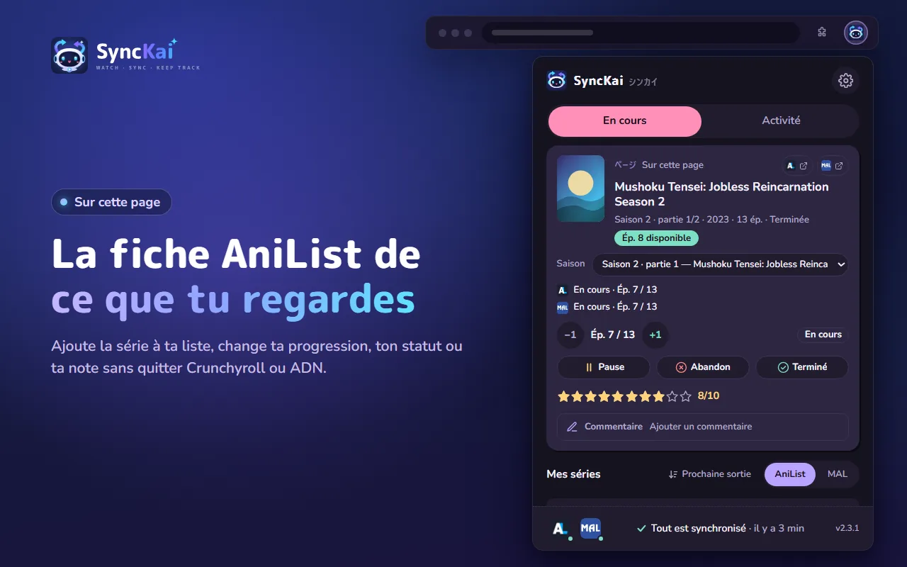 Modifie ta liste sans quitter la page